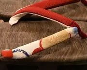 烏表付き横黒相日光にちりめん水引花緒　花緒
