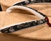 表付き舟形に更紗福林花緒　花緒