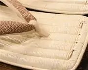 籐表雪駄に本パナマ福林花緒　前壷