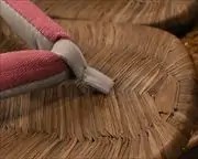 野崎平烏表雪駄に麻織福林花緒　前壷