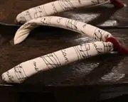 焼き相小町に音符柄花緒　花緒