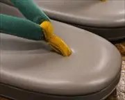 艶消し草履にツボ変わり本天花緒　前壷