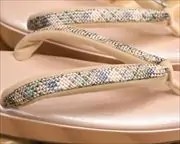 型押しリング草履に組紐福林花緒　花緒