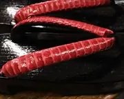 捌き相右近に蛇腹花緒　花緒