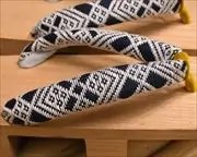 相三味に刺繍花緒　花緒