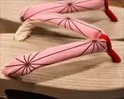 子右近に麻の葉柄花緒　花緒