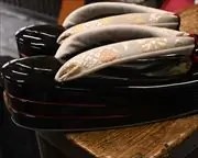 ５分３枚ペラ入り草履に名物裂福林花緒　花緒