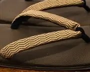 コーデュラ草履にシルク印伝花緒　花緒