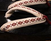 捌き三味舟形に博多織福林花緒　花緒