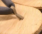南部表草履にお仕立て花緒　前壷