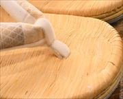 南部表草履に野蚕糸福林花緒　前壷