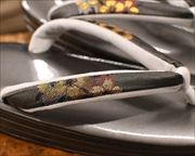 万能草履にシコロ織福林花緒　花緒