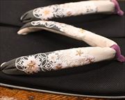 コーデュラ草履に刺繍花柄花緒　花緒