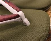 帆布草履に漆織福林花緒　前壷