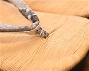 幅狭後一南部表雪駄にニシキヘビ革花緒　前壷