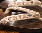 焼き相右近に花菱柄文庫革福林花緒　花緒