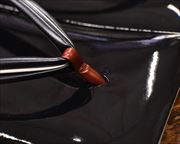 エナメル真角に一本独鈷エナメル花緒　前壷