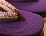 帆布草履にお仕立て花緒　前壷