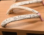 真角に猫柄花緒　花緒