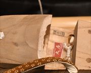 南部烏表付き横柾大千両に小桜柄ふすべ印伝花緒　花緒