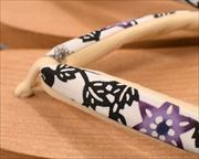 舟形に琉球紅型花緒　花緒