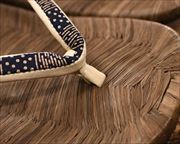 野崎平烏表雪駄に市松柄印伝福林花緒　前壷