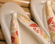 本革草履に錦織花緒　花緒