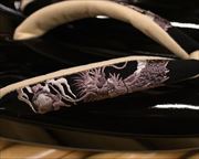綿入れ草履に龍柄刺繍花緒　花緒