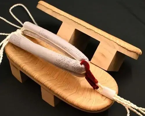 相日光・茶竹に亀甲結城紬花緒