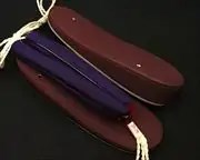 帆布草履(あずき)に会津木綿花緒・赤ツボ