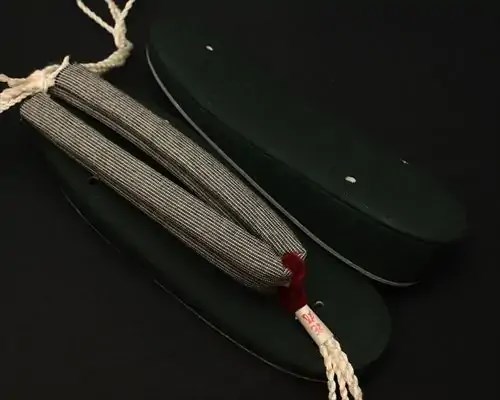 帆布草履に亀田縞花緒・赤ツボ