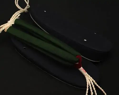 帆布草履に会津木綿花緒・赤ツボ