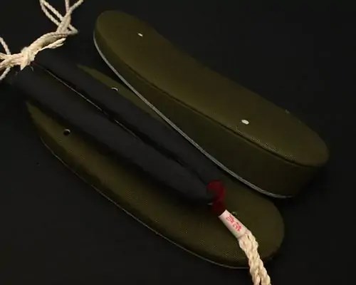 帆布草履に会津木綿花緒・赤ツボ