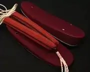 帆布草履（臙脂）に会津木綿花緒・赤ツボ