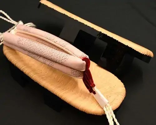 相日光・横黒茶竹に亀甲結城紬花緒