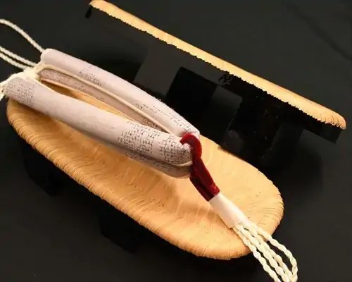 相日光・横黒茶竹に亀甲結城紬花緒