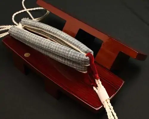 相三味・糸春雨に縞柄結城紬花緒