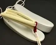 艶消し草履・薄グレーに結城紬花緒