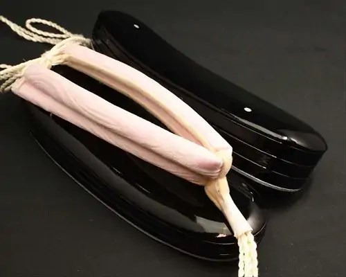本革３分３枚にジャガード花緒