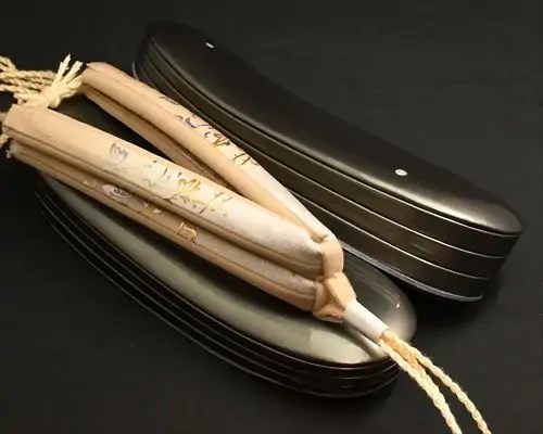本革３分３枚に花柄ぼかし福林花緒