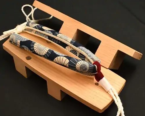 相三味・白木に蛇の目傘柄花緒