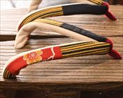 焼き砥の粉芳町に花柄内玉花緒　花緒