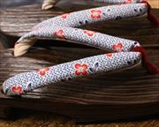 焼き相右近に花柄花緒　花緒