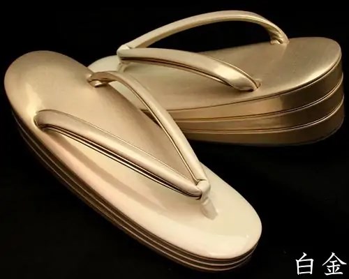 白金ぼかし本革草履