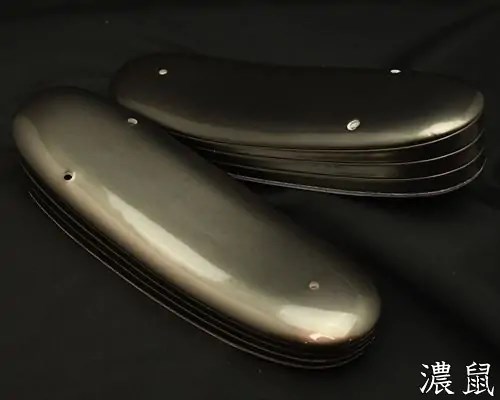 ３分３枚本革草履　濃鼠